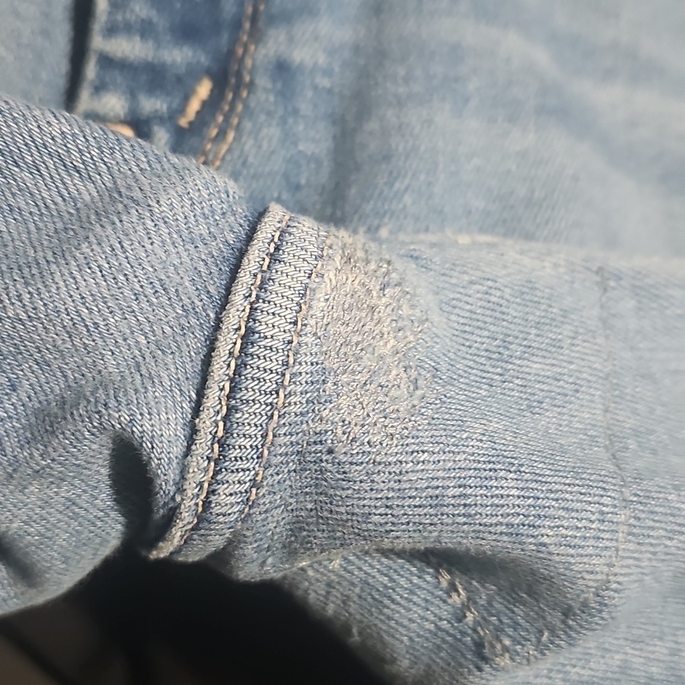 Mother High Waisted Raw Hem Blue Jeans Size 25 - Picture 7 of 9